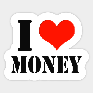 I Love Money Shareholder Investor Entrepreneur Sticker